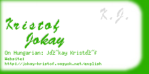 kristof jokay business card